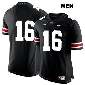 Men's NCAA Ohio State Buckeyes Keandre Jones #16 College Stitched No Name Authentic Nike White Number Black Football Jersey XU20P02SZ